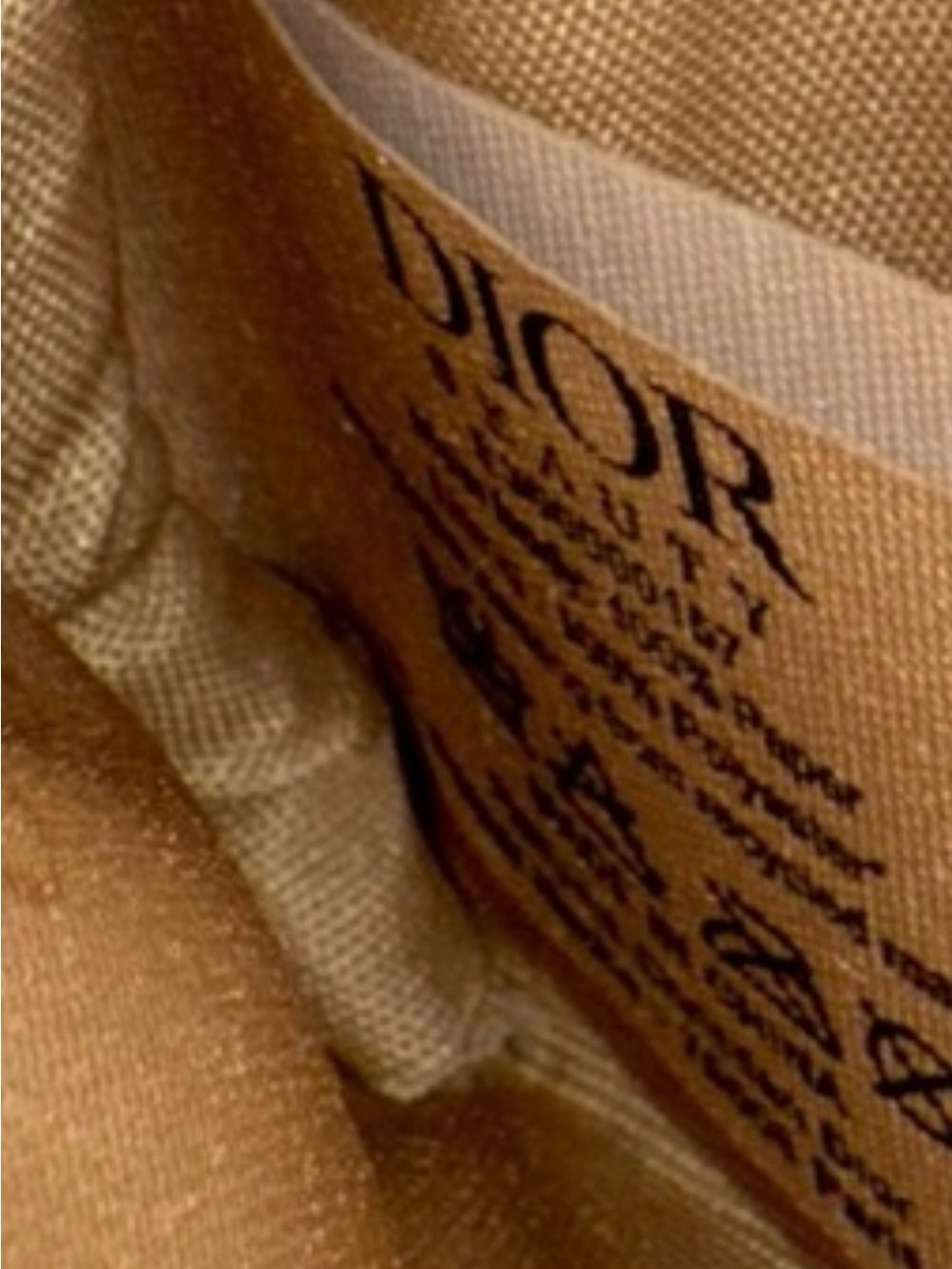 DIOR Beige Woven Wristlet Pouch Beauty & Large Dior shopping Bag - Picture 3 of 4